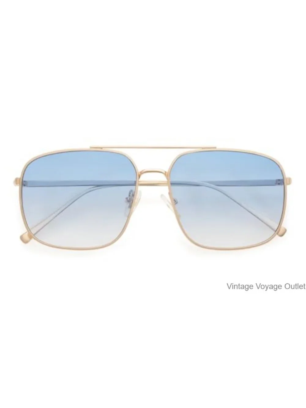 Square Aviator Sunglasses Metal Frame UV400 Protection